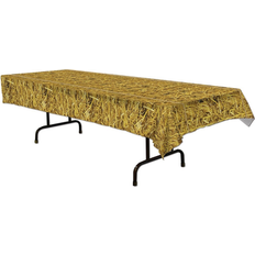 Table Decorations Sold by: Christmas Central, Party Central Club Pack of 12 Gold Straw Disposable Banquet Party Table Covers 108