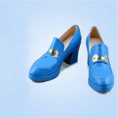 Blue Shoes Fancy Dress Handmade JoJo's Bizarre Adventure: Yukako Yamagishi Cosplay Shoes Blue One