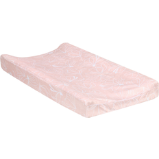 Machine Washable Accessories Lambs & Ivy Petals Soft Pink/White Floral Outline Baby Changing Pad Cover Pink ONE SIZE