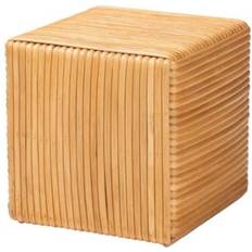 Yellow Foot Stools Bali & Pari Bali & pari karina bohemian light honey rattan Foot Stool