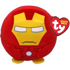 Iron Man Soft Toys TY Marvel Iron Man Ty Puffie Beanie Ball Plush 0