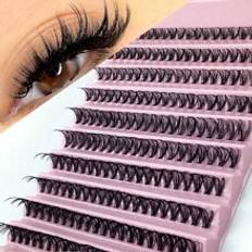 Makeup Shein Thick, Curled, Soft & Natural 30d Personalized Eyelash Extensions, 8-16mm Mixed Length, 0.07mm D Curl, Ultra-Light Volume False Lashes, 10 Trays/200