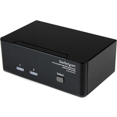 KVM Switches Fantec DVI KVM Switch with Audio & USB 2.0 Hub 2-Port USB KVM Switch 1920 x 1200 Dual Monitor KVM Switch SV231DD2DUA