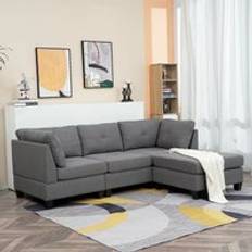 YODOLLA 88.6” Convertible Sectional Couch Sofa