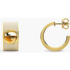 Gucci Hoops Earrings Gucci Womens Ivory Blondie Enamelled-metal Hoop Earrings IVORY