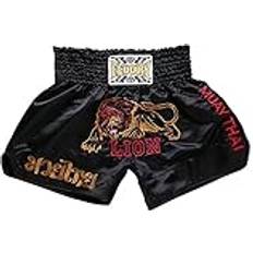 FLUORY Muay Thai shorts, högkvalitativa thailändska boxningsshorts MMA kickboxning för dam herr barn stridsträningstävling