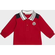 Moncler Polo Shirts Moncler Polo À Manches Longues Et Logo - Rouge