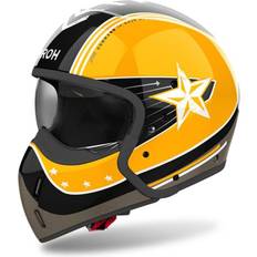 Women Motorcycle Helmets Airoh J 110 Command Helmet - Yellow/Black/Dark Grey Woman