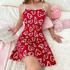 Multifärgade - Silke/Siden Underkläder Shein Women Milk Silk Digital Printed Nightgown SD2, 140g