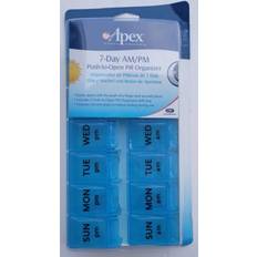 Apex 7-day am/pm pill tray organizer blue