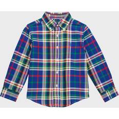 Shirts Polo Ralph Lauren Boy's Multicolor Plaid-Print Oxford Shirt, 2-7 6480B1 ROYALWHITE MULTI