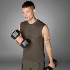 Brun - Træningstøj Toppe adidas Power Tank Top Shadow Olive Black