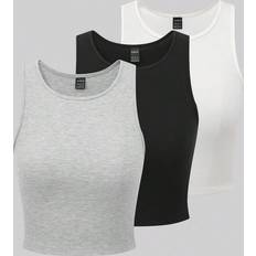 Cotton Tank Tops Shein pcs Womens Solid Color Round Neck Casual Tank Tops Summer