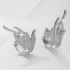 Shein Pair Two Wear Marquise Shape CZ Dangle Earrings For Women Girl Luxury Party Wedding Earings Gift
