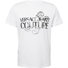 Versace T-shirts Versace Watercolor Couture Logo T-shirt - White