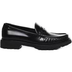 Saint Laurent Men Loafers Saint Laurent Loafers, Male, Black, 1/2 Black Almond Tip Monogram Loafers