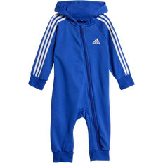 Poliestere Tute intere Adidas Toddler Essentials 3-Stripes French Terry Bodysuit - Semi Lucid Blue/White