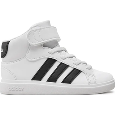 Adidas Kid's Grand Court Mid - Cloud White/Core Black/Cloud White