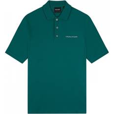 Men - Round Polo Shirts Lyle & Scott Mens Embroidered Polo Shirt - Court Green