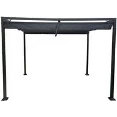Manhattan Standing Pergola With Grey Retractable Canopy