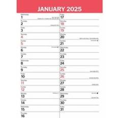 Red Calendars Carousel Calendars & Black Basic A3 Calendar 2025