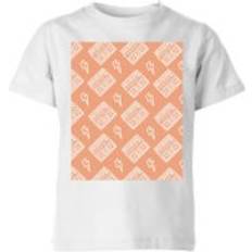 By IWOOT Boombox Pattern Orange Kids' T-Shirt White 3-4 Years White