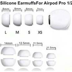 Shein 2PCS White Soft Replacement Silicone EarTips Pro 1/