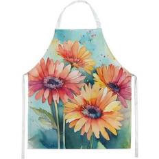 Women Aprons Carolines Treasures Gerbera Daisies Watercolor 30 x 27 in Apron Multicolour