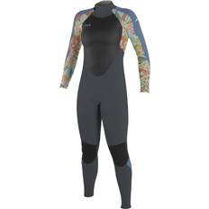 Swim & Water Sports O'Neill Epic 3/2mm Girls Back Zip Summer Wetsuit 2024 Graphite/Dahlia/Infinity-Age