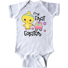 Bodysuits Inktastic Sold by: My 1st Easter with Baby Chick and Eggs in Wagon Boys or Girls Baby Bodysuit