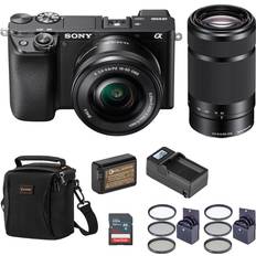 Digital Cameras Sony Alpha a6100 Mirrorless Camera with 16-50mm &amp 55-210mm Lenses W/Free ACC KIT