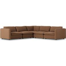 AllModern Margorie Brown Sofa 112.8" 5pcs 5 Seater