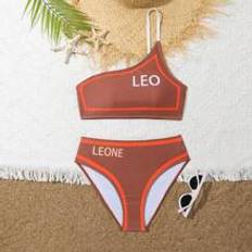 M Bikinis Children's Clothing Shein Teen Girl Beach Vacation Positioning Printed Bikini Set