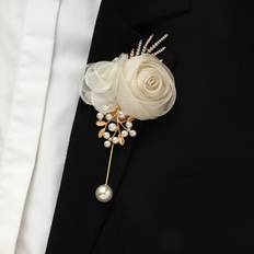 Pink Brooches Shein pc Deluxe Rose Flower With Alloy Brooch Pin For Wedding Decoration
