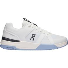 On Men's THE ROGER Clubhouse Pro Tennis Shoes, 10, Ivory/Black/Blue