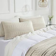 100% Cotton Waffle Weave Natural Standard Sham Set of 2 20x26