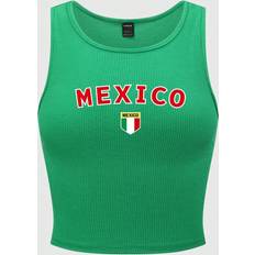 Green - Women Tank Tops Shein Womens Sleeveless Mexico Green Tank Top