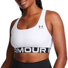 Under Armour Bras on sale Under Armour Mid Branded Women's Sports Bra - White/Black