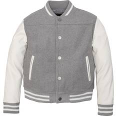 Wool Outerwear Children's Clothing XRay Kid's Wool Varsity Bomber Jacket - Grey/White (BXLJ-83006)