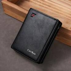 Shein Short Business Wallet Youth Fashionable Multifunctional Zipper & Press Stud Closure Leather Wallet Multi-Card & Coin Pocket Gift For Men Bus