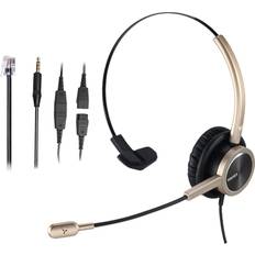 Mairdi Telephone Headset with RJ9 & 3.5mm Jack for Office Landline Deskphone Cell Phone PC Laptop, Call Center Phone Headset with Microphone, Works for Cisco 7941 7965 6941 7861 8961