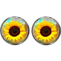 Bassin and Brown Sunflower Cufflinks