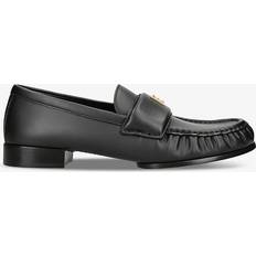 Givenchy Women Low Shoes Givenchy Womens Black Logo-plaque Leather Loafers Eur Women BLACK