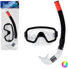 BigBuy Carnival Snorkel beskyttelsesbriller og rør Voksne 17,5 x x cm Sort