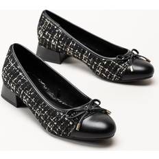 Pumps Marco Tozzi Svarta låga pumps textil och skinnimitation Black Comb