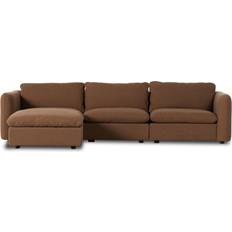 AllModern Margorie Brown Sofa 115" 4pcs 3 Seater