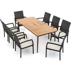 Costway 9-Piece Umbrella Patio Dining Set