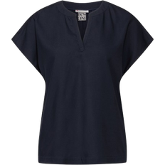 3XL Blusen Street One Viscose Blouse Shirt - Deep Blue