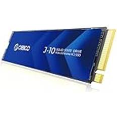 Orico 1 TB NVMe M.2 PCIe Gen3.0x4 2280 SSD, upp till 3100 MB/s, 3D NAND SSD intern med kylfläns för PC och videoredigering-J10