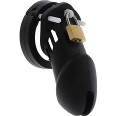 Extreme Chastity Cock Cage Silicone Black L